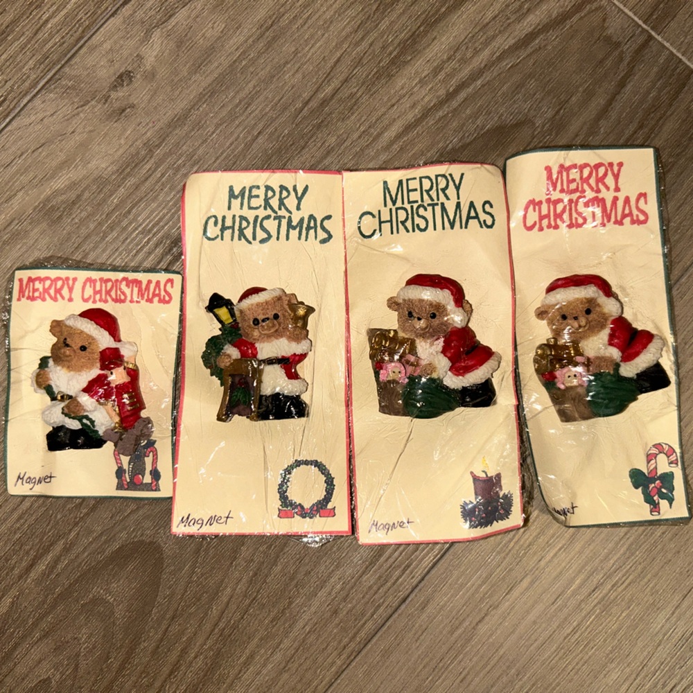 Christmas Bear Magnets Set